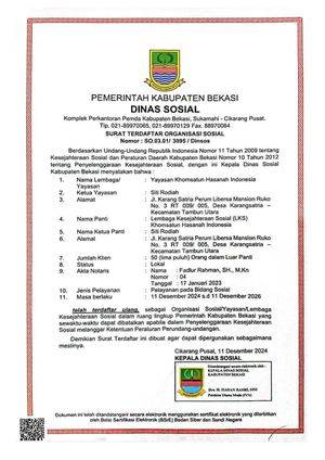 Dinas Sosial Kabupaten YKHI